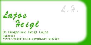 lajos heigl business card